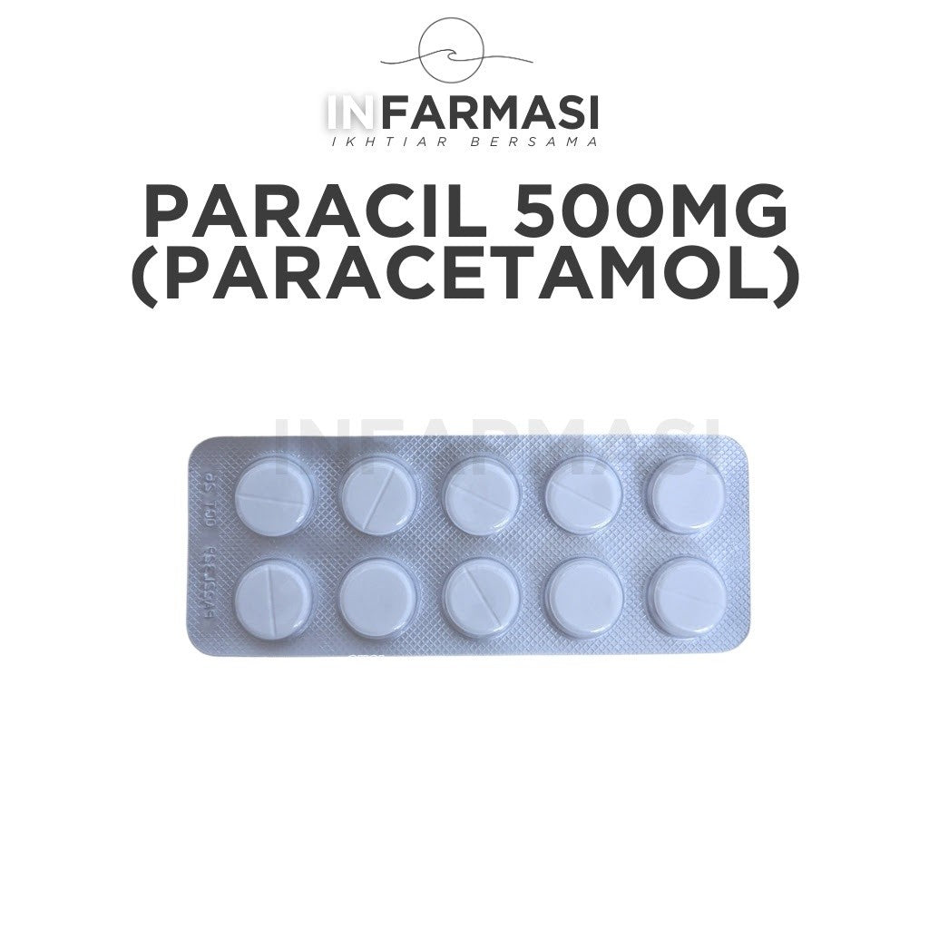 Paracil Paracetamol 500mg Tablet 1 Keping (10's) - Ubat Demam Dewasa KK Klinik Kesihatan Hospital