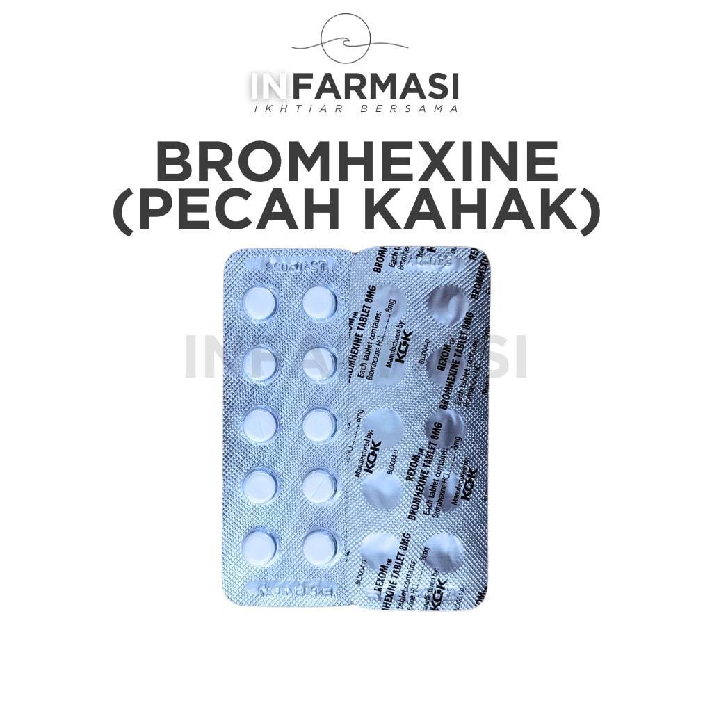KCK Rexom Bromhexine 8mg Tablet 10’s (Strip) – Ubat Batuk Berkahak, Pecahkan, Cairkan Kahak