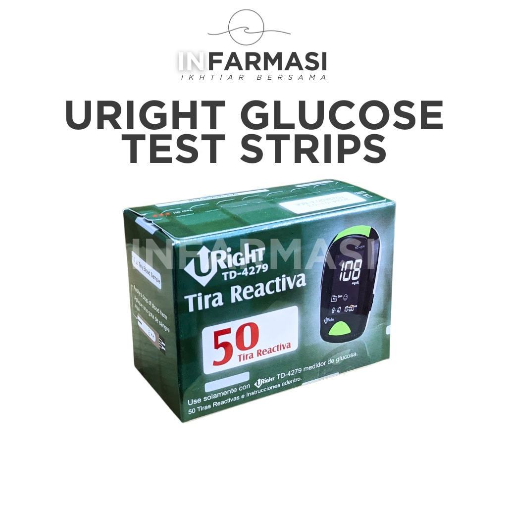 Uright TD-4279 Blood Glucose Test Strips 25's (Bottle) / 25's x 2 (Box) | Glucose Meter Strips