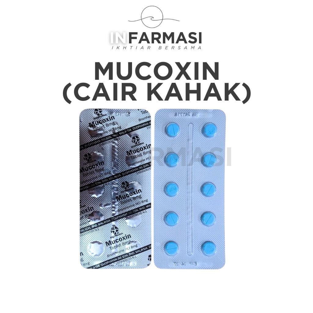 Mucoxin Bromhexine 8mg Tablet 10's (Strip) - Ubat Batuk  Cairkan Kahak Dewasa dan Kanak Kanak