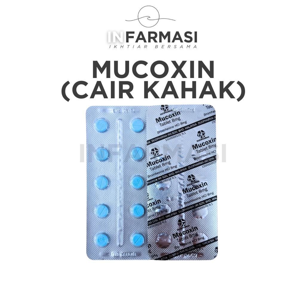 Mucoxin Bromhexine 8mg Tablet 10's (Strip) - Ubat Batuk  Cairkan Kahak Dewasa dan Kanak Kanak